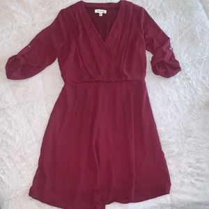 Gorgeous burgundy Monteau dress